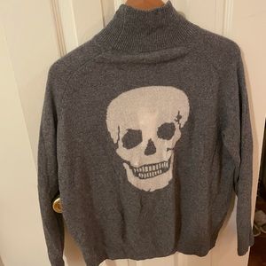 360 cashmere skull mock neck sweater